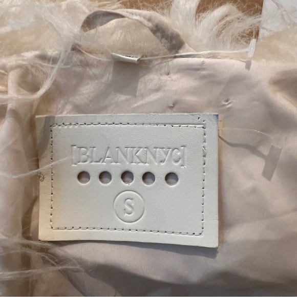 Blank NYC Women's Cream Faux Fur Teddy Jacket Small NWOT - Picture 7 of 11